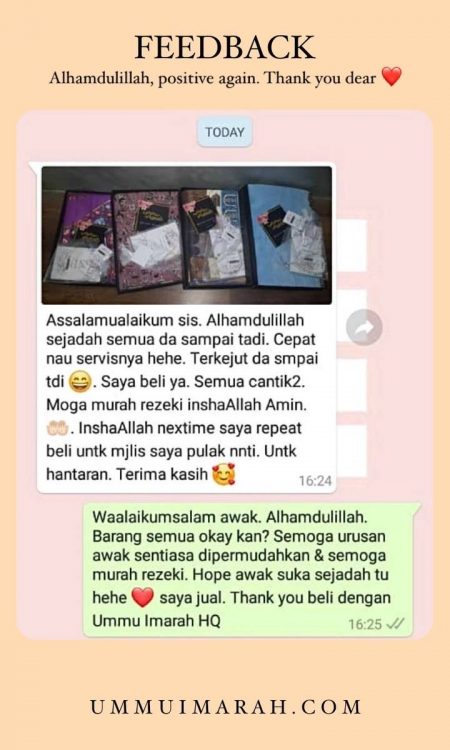 Feedback Ummu Imarah