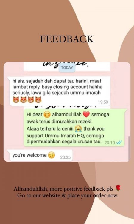 Feedback Ummu Imarah